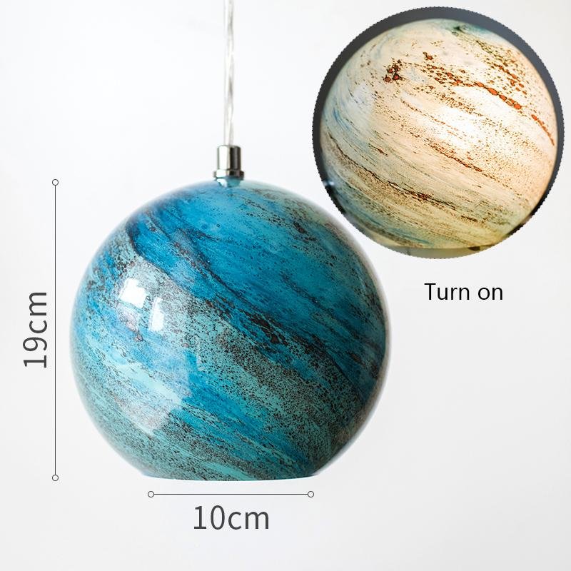 Nordic Glass earth Pendant Lights Lamp Planet Lighting Living Room Cafe hanglamp kitchen Bedside Bedroom Bar Loft Pendant Lamp