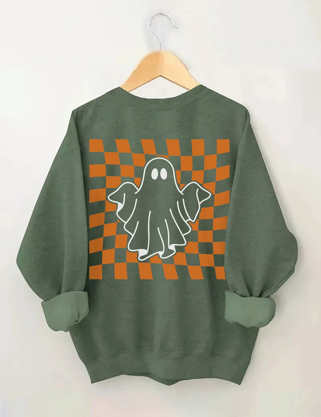 Ghost Outline Spooky Season Sweatshirt