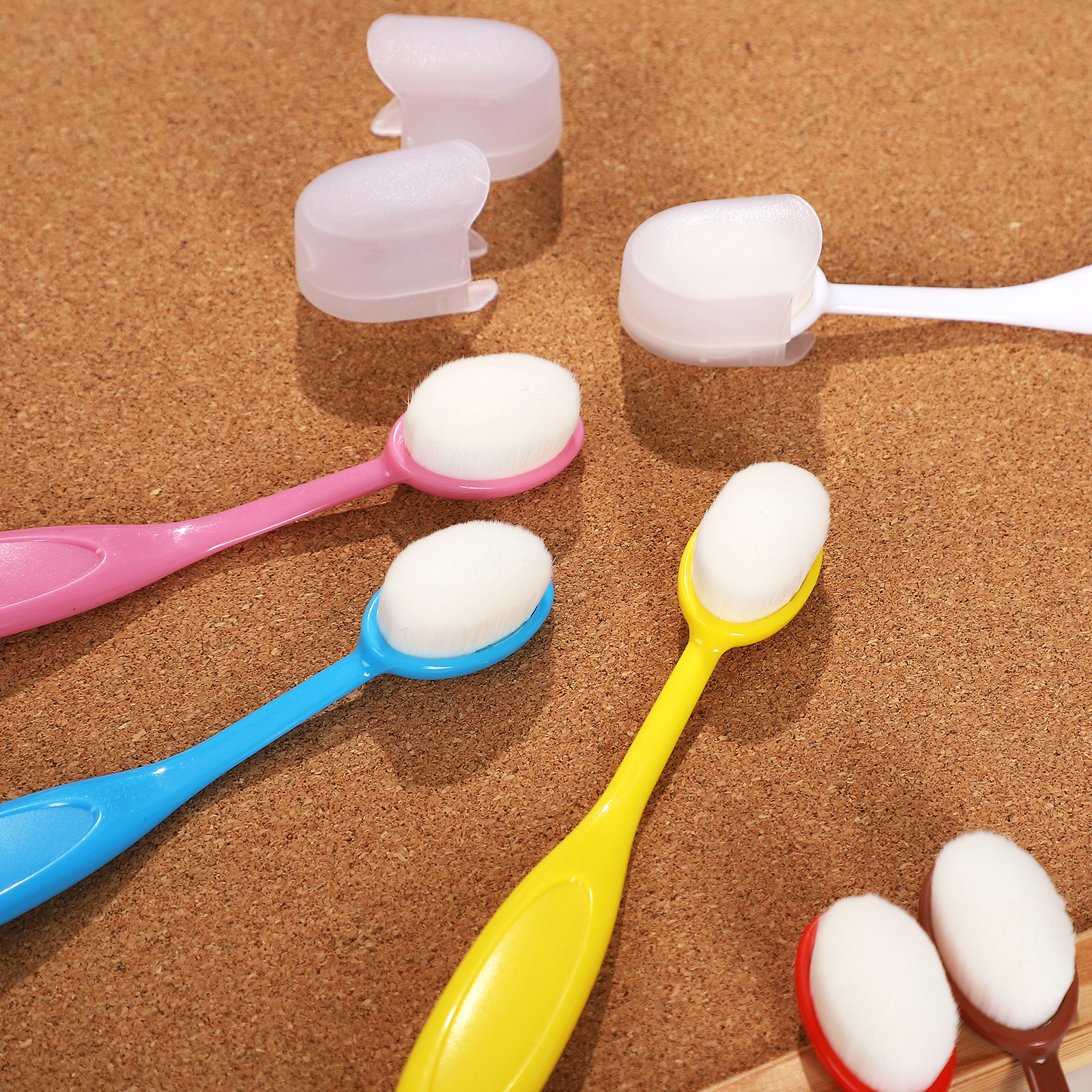 저널세이 8개입/세트 No. 4 칫솔 타입 컬러풀 나일론 메이크업 브러쉬 세트