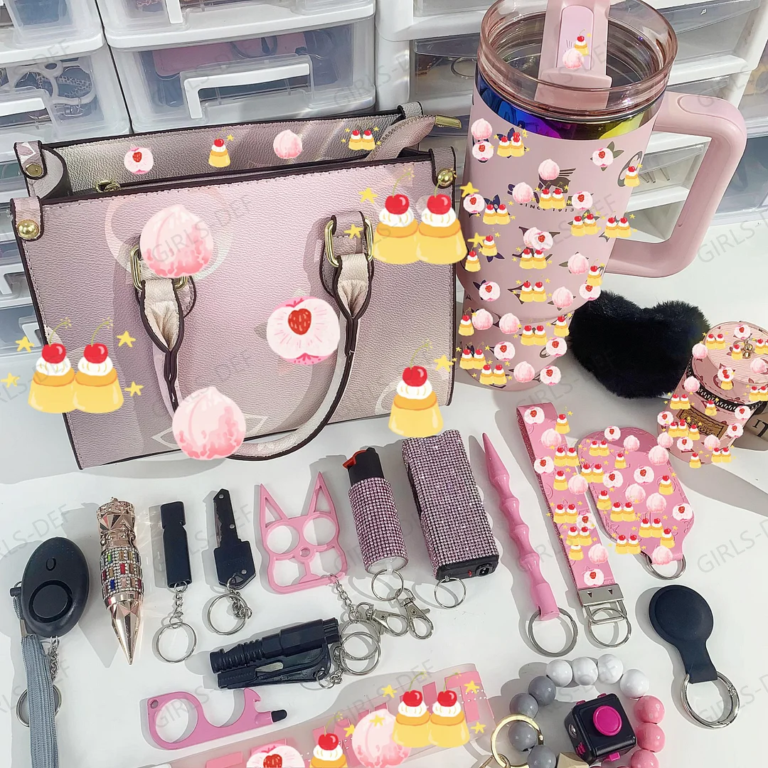 (NEW) Gen 1 French Designer Tote Bag self defense keychain with Tumbler