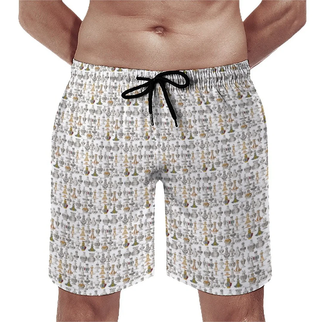 Antique 1828 Bottle Designs Men's Swim Trunks Summer Board Shorts Quick Dry Beach Short with Pockets