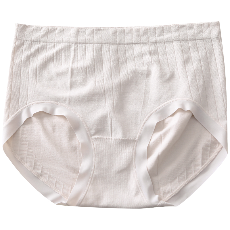 Pure Comfort Plus-Size Cotton Panties: High-Waist,  Breathable,  Skin-Friendly Women's Briefs