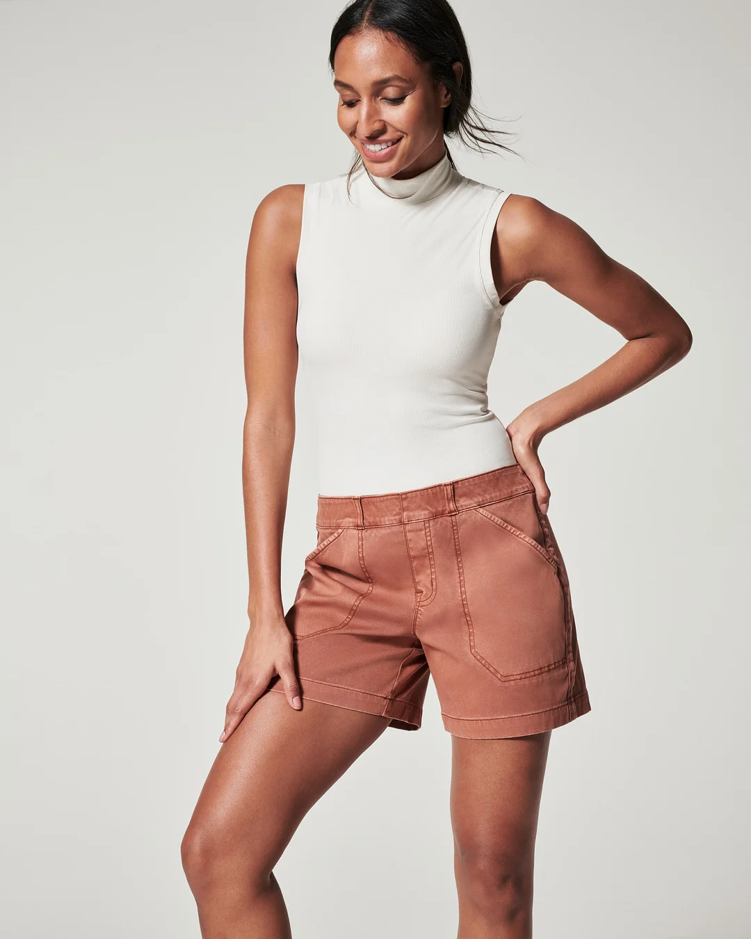 Stretch Twill Shorts, 6"