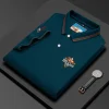 Men's New Business Casual Embroidered Lapel Polo Shirt