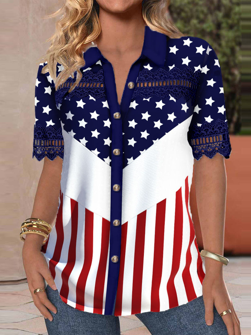 Women Long Sleeve V-neck Graphic Floral Printed Top