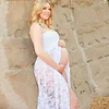 Maternity Photography Long Gown Lingerie Floral Lace Dresses