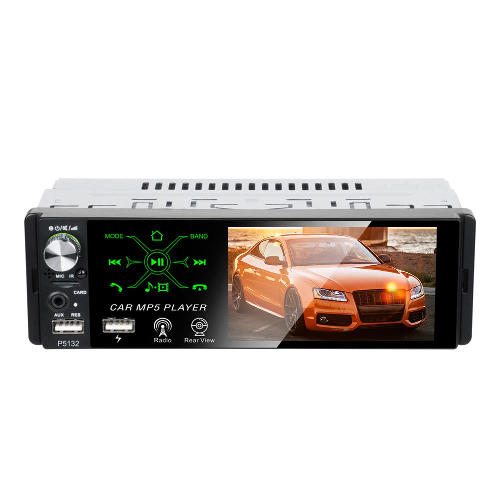 

P5132 1 Din 4.1 inch Touch Screen Car Stereo BT AM FM RDS Radio MP5 Player, No cam, 501 Original