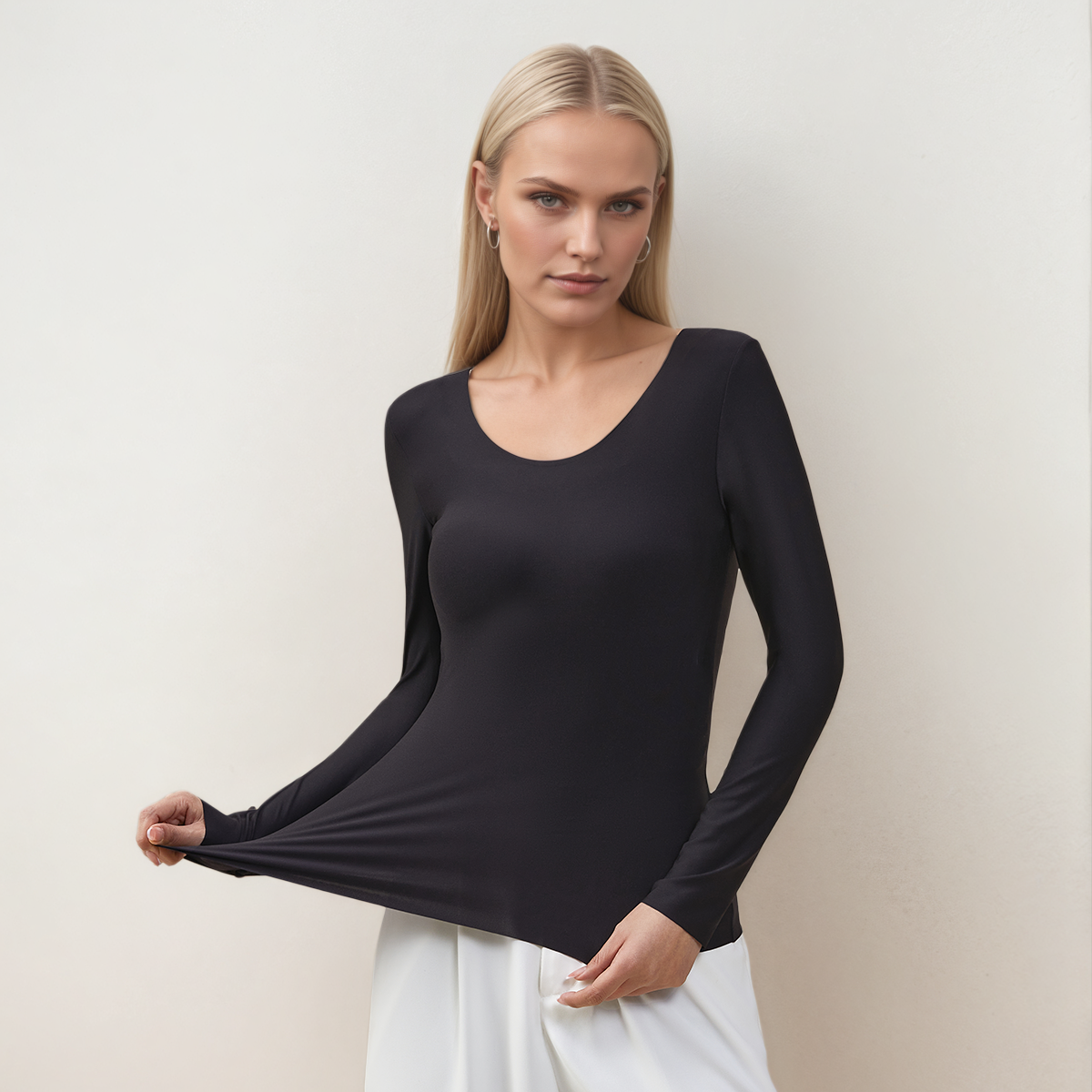 Silk Warm Top for Women-Padded Bra-Free Lingerie REAL SILK LIFE