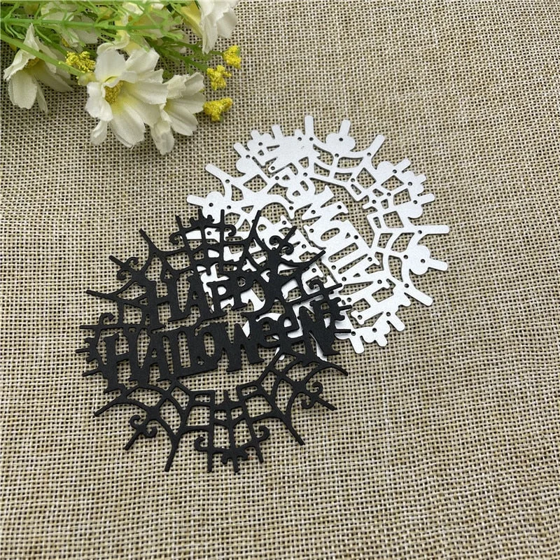 Happy Halloween Metal Cutting Dies Stencils For DIY Scrapbooking Decorative Embossing Handcraft Die Cutting Template