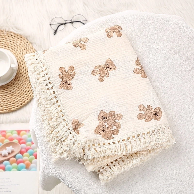 Minimalist Solid Color Printing Cotton Baby Bedding