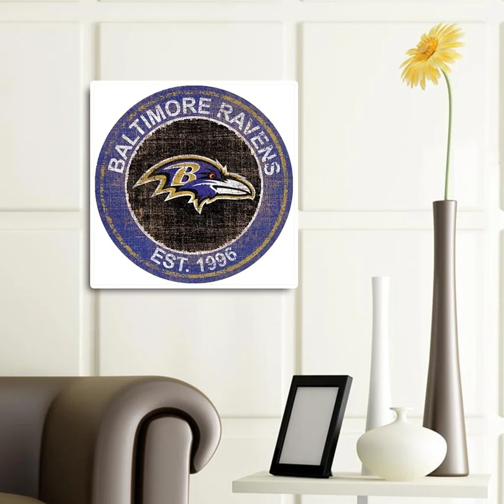 Diamond Painting - Full Round Drill - Baltimore Ravens(30*30cm)