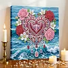 DIY Pearl Painting Love Rose with Frame for Home Wall Decor(25x25cm)