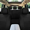 FH Group Full Set Cloth Car Seat Covers, Universal Fit Front and Split Bench Rear, Airbag Compatible, Washable for SUV, Sedan, Van - Black
