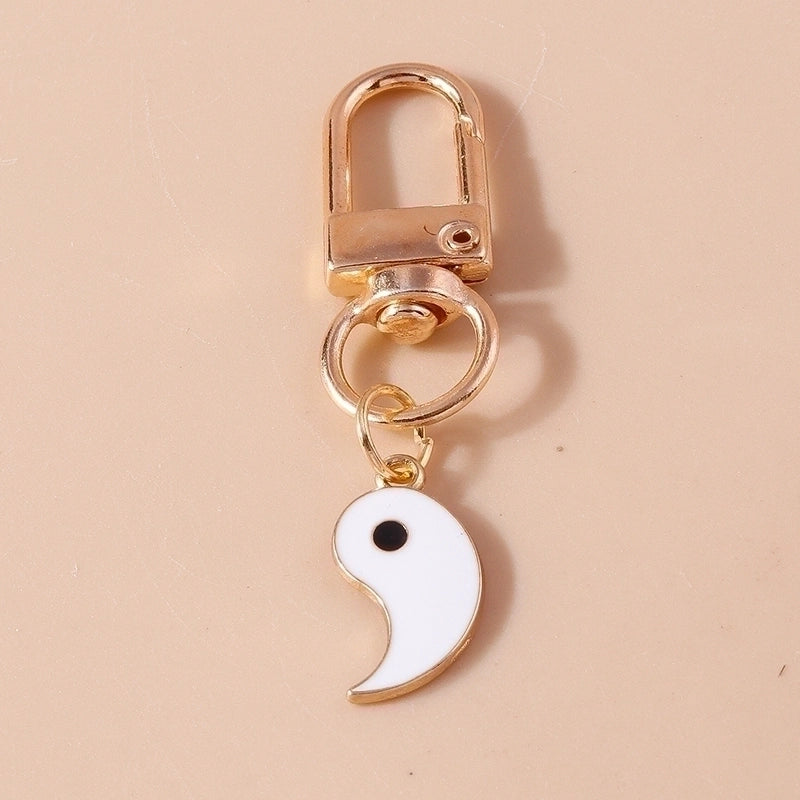 Chinoiserie Tai Chi Alloy Keychain