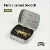 Creative Outdoor Fish Enamel Brooch, Cartoon Metal Badge