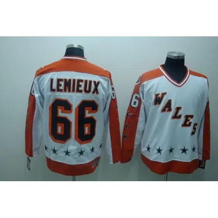 Penguins #66 Mario Lemieux Stitched White CCM All Star NHL Jersey