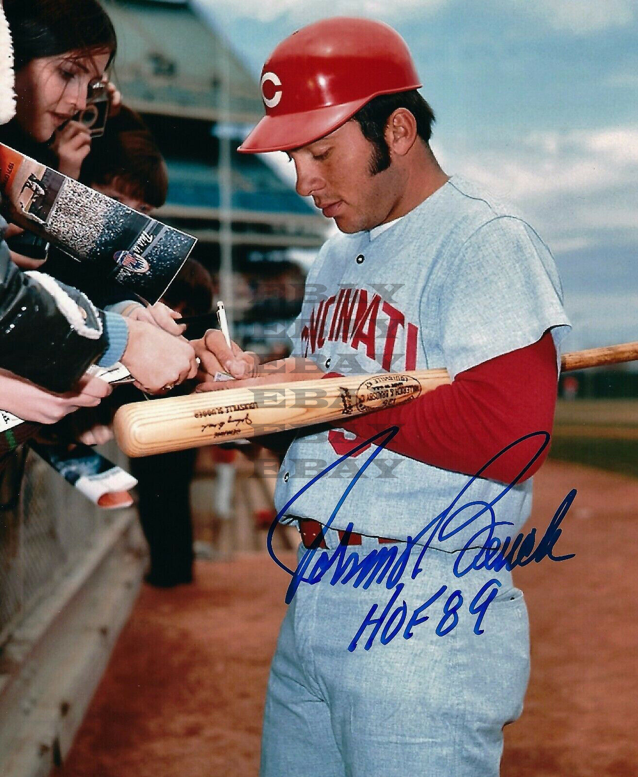 Johnny Bench Cincinnati Reds Signed 8x10 autographed Photo Poster painting Reprint