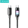 USAMS Zinc Alloy Colorful Light Data Cable