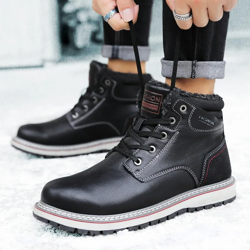 2021 New Snow Boots Protective and Wear-resistant Sole Man Boots Warm and Comfortable Winter Walking Boots Big Size 46 Zapatos