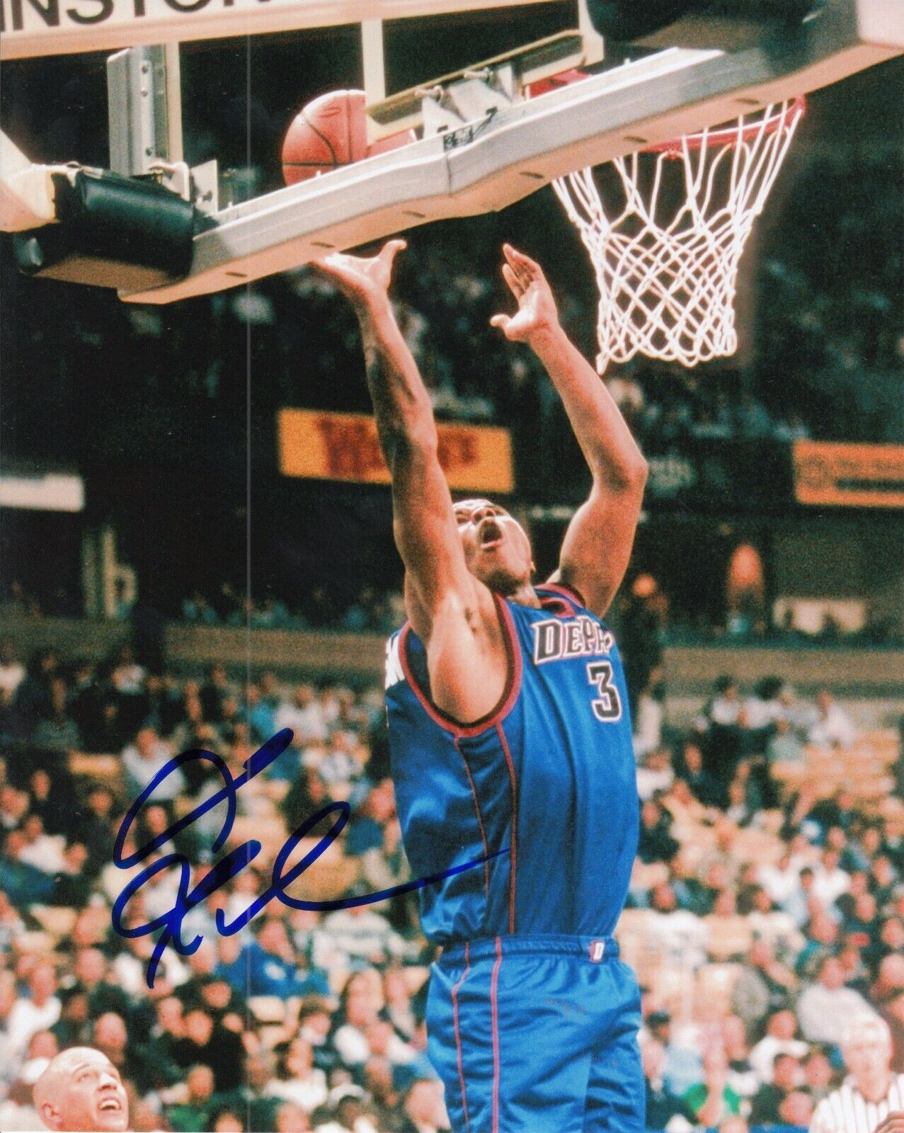 QUENTIN RICHARDSON signed (DEPAUL BLUE DEMONS) Basketball 8X10 Photo Poster painting W/COA #1