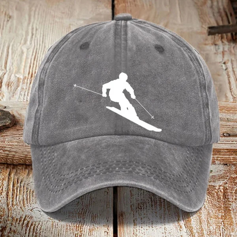 Comstylish Unisex Simple Outdoor Ski Enthusiasts Printed Hat