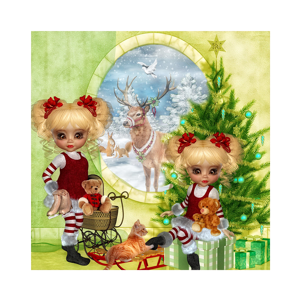

Christmas Fairy Girl - Round Drill Diamond Painting - 40*40CM, 501 Original