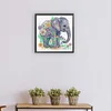 >SALE<5D DIY Partial Special Shaped Drill Diamond Painting Elephants Kit Decor 30x30cm