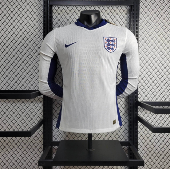 2024 England Home Long sleeve Player version Football Jersey Set Thai Quality