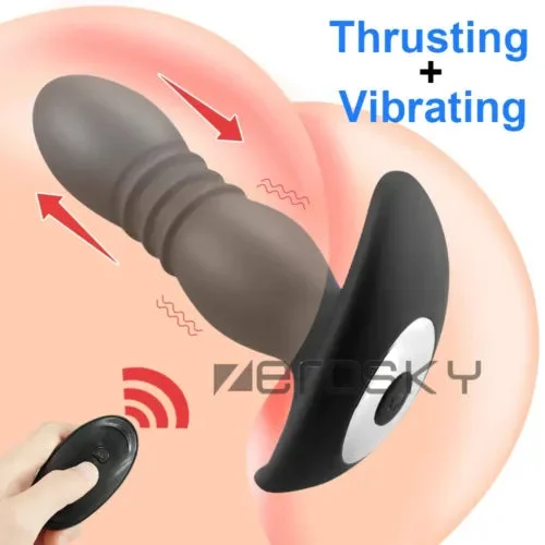 pornhint Pornhint Automatic Telescopic Anal Butt Plug Vibrator Prostate Massager Dildo Waterproof