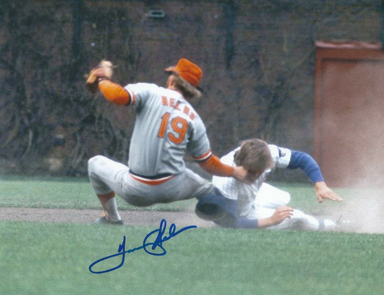 Autographed 8x10 TOMMY HELMS Houston Astros Photo Poster painting w/ Show Ticket