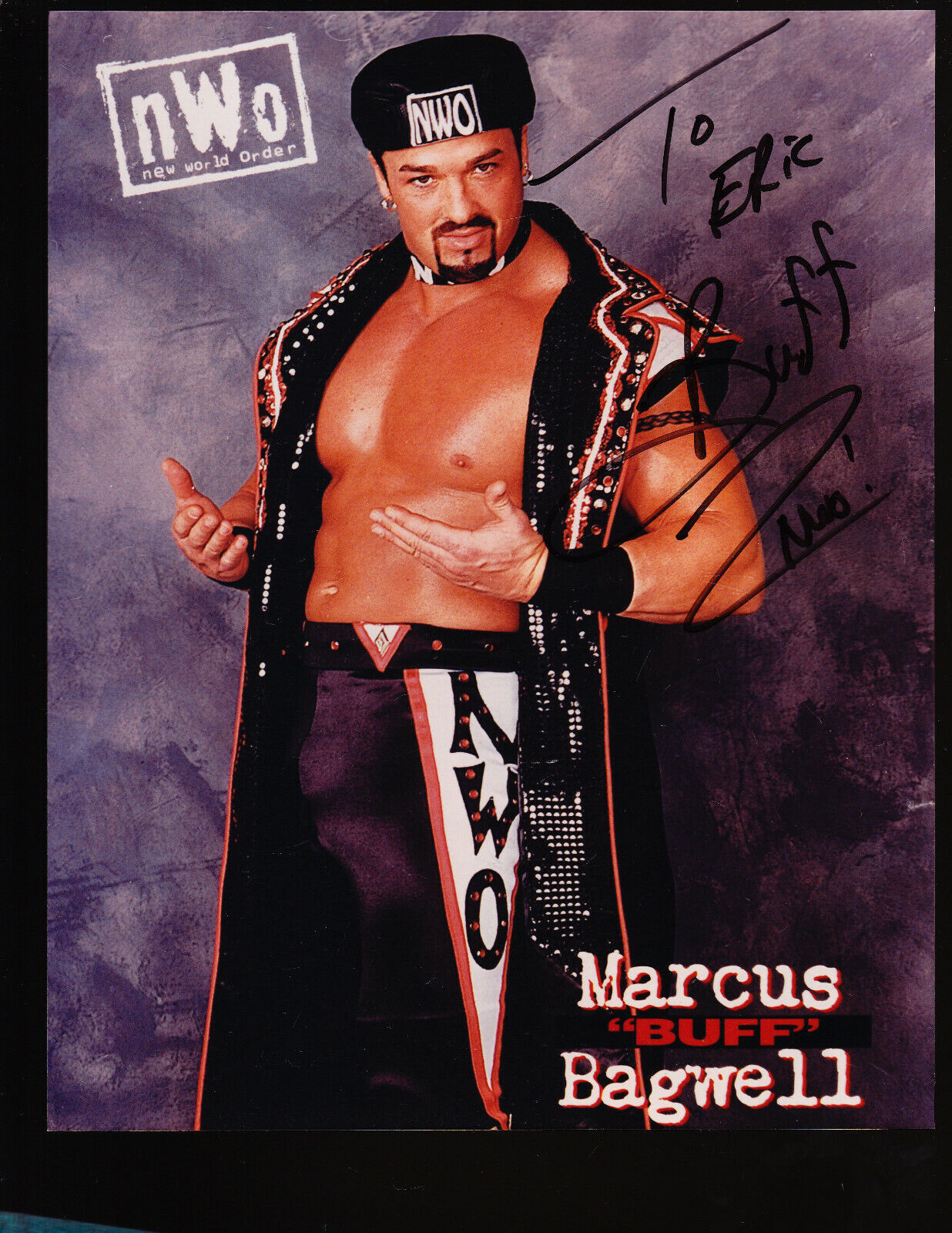 BUFF BAGWELL SIGNED AUTOGRAPH 8X10 Photo Poster painting WWE WCW NWO COA INSCRIPTION