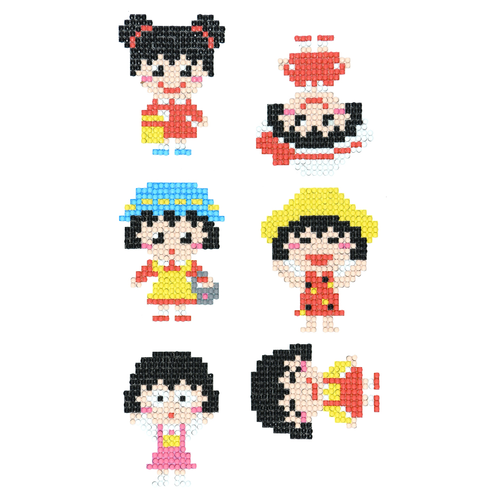 

6pcs Girls- 5D DIY Craft-Sticker, 501 Original