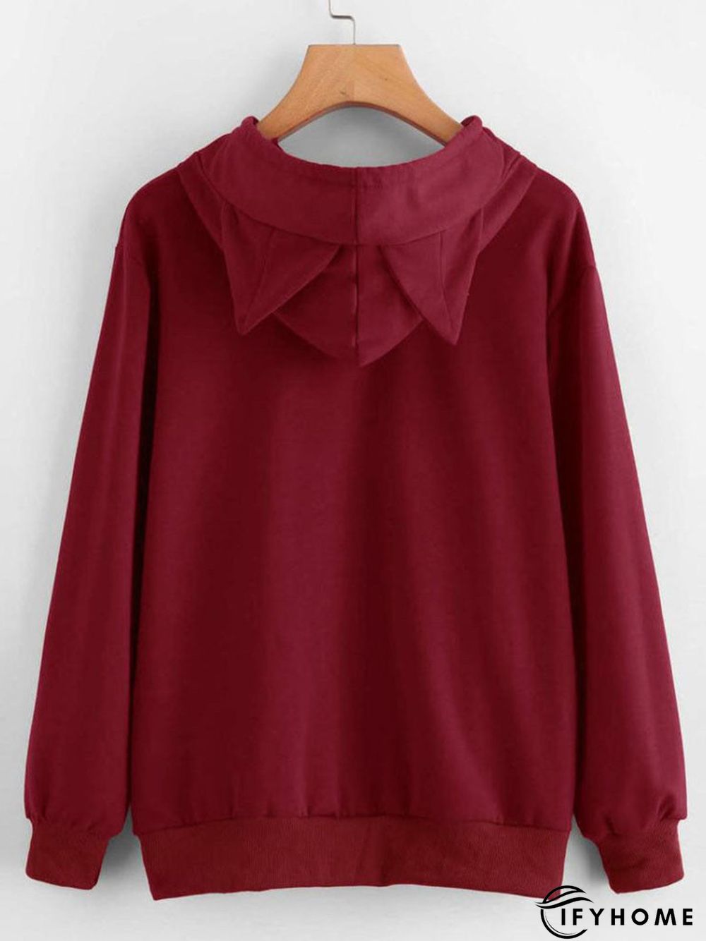 Long Sleeve Cat Printed Hoodie | IFYHOME