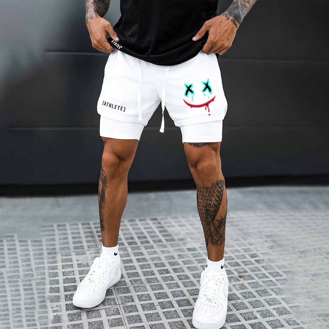 Men's Smiley Shorts Performance Shorts