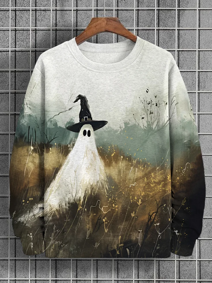Men's Ghost Wandering The Fields Art Print Casual Sweatshirt