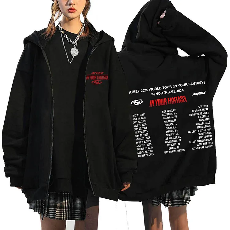 2025 ATEEZ IN YOUR Fantasy Creative Zip UP Hoodies