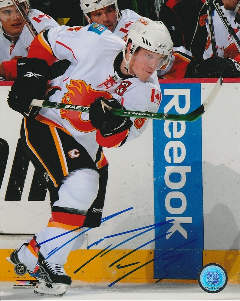 DION PHANEUF SIGNED CALGARY FLAMES 8x10 Photo Poster painting #4 Autograph PROOF!