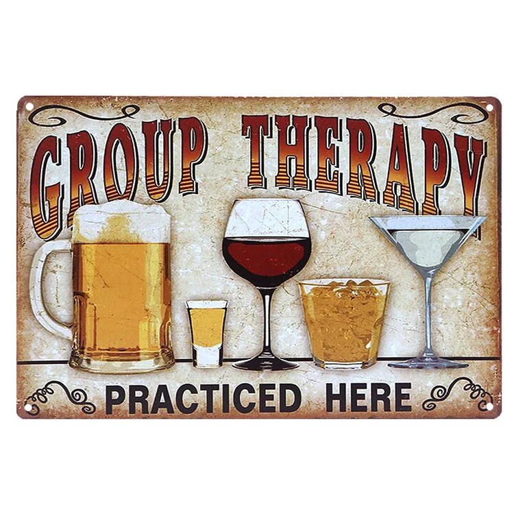 Ice Cold Beer Group - Vintage Tin Signs/Wooden Signs - 7.9x11.8in & 11.8x15.7in