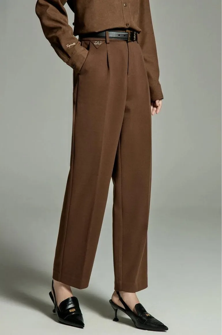 Brownm Tailored Suit Pants