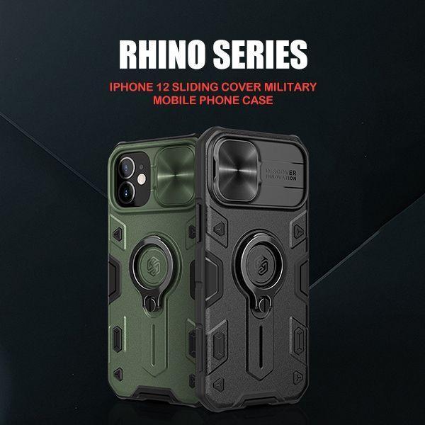 Rhino Series Slide Frosted Phone Case For iPhone 12/11