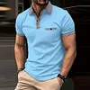 Gioiacombo&trade; Polo da uomo a maniche corte casual con bottoni pied de poule estivi da uomo