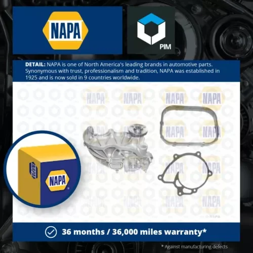 Water Pump NWP1429 NAPA Coolant 25185193 25186662 25186663 4801923 4819452 New Parts