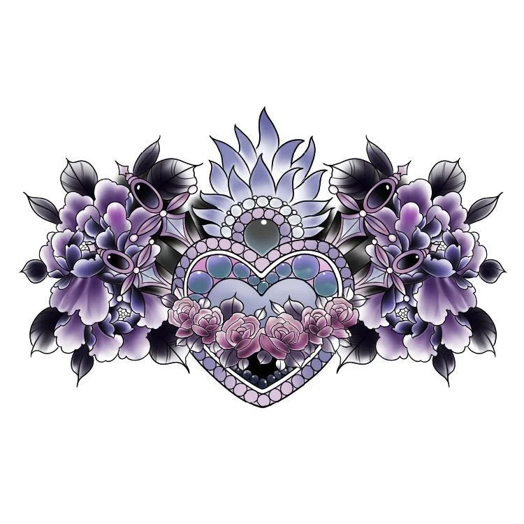 Sdrawing 4/5/9/10/18 PIeces Long Lasting Blue Flower Jewelry Tattoo Sticker Sexy Belly Block Scar Stretch Marks Waterproof Tattoo Sticker