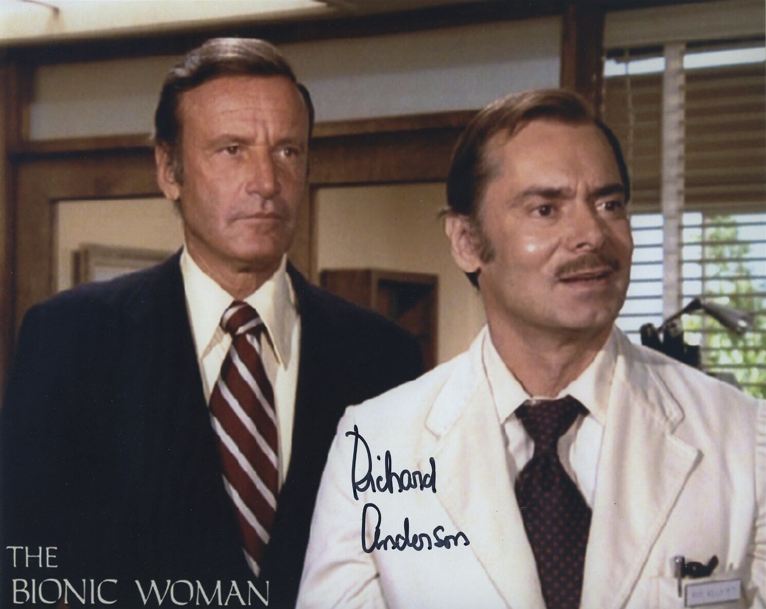 RICHARD ANDERSON SIGNED AUTOGRAPHED Photo Poster painting THE BIONIC WOMAN