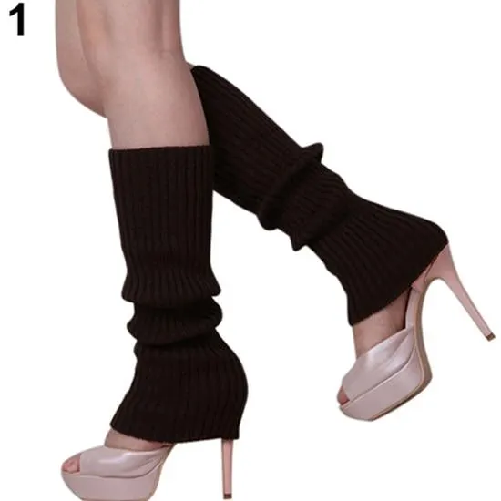 Lady Women High Socks Women Pure Colour Solid Candy Color Knit Winter Leg Warmers Loose Style Boot Socks Gift Warm boots leg