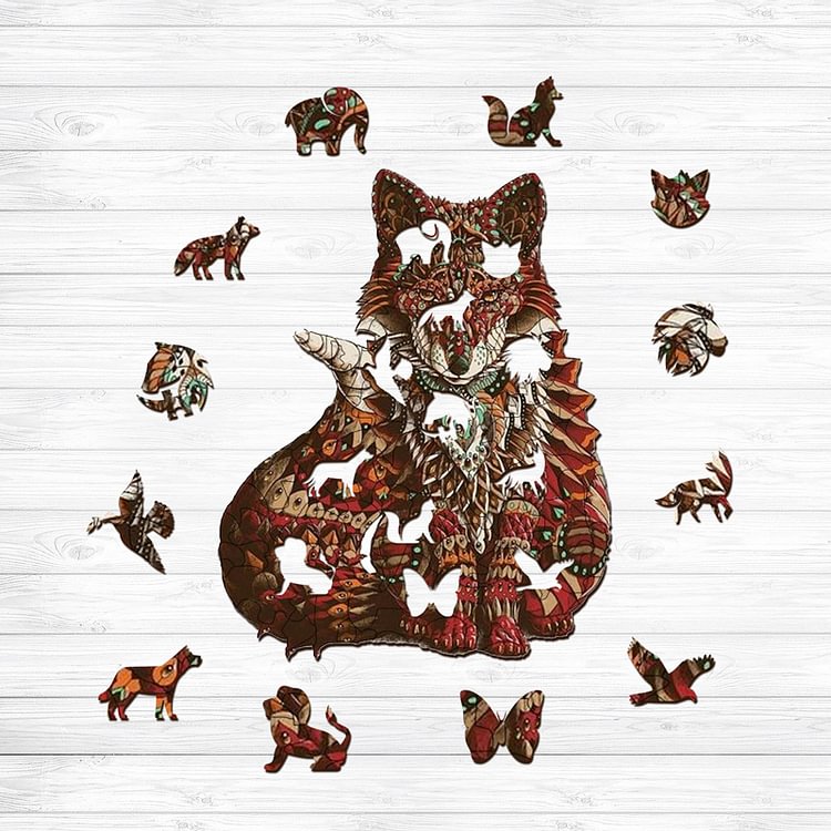 Sunnypuzzle™-Weird foxes Jigsaw Puzzle