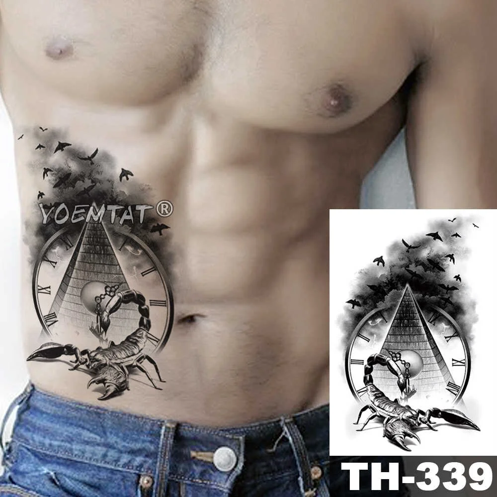 Electricity Metal Mechanical Arm Temporary Tattoo Sticker 3D Bionic Gear Waterproof Tatto Robot Body Art Fake Tatoo Men Women