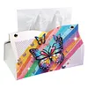 (25cm)Rainbow Butterfly PU DIY Diamond Painting Tissue Box for Beginners Adults