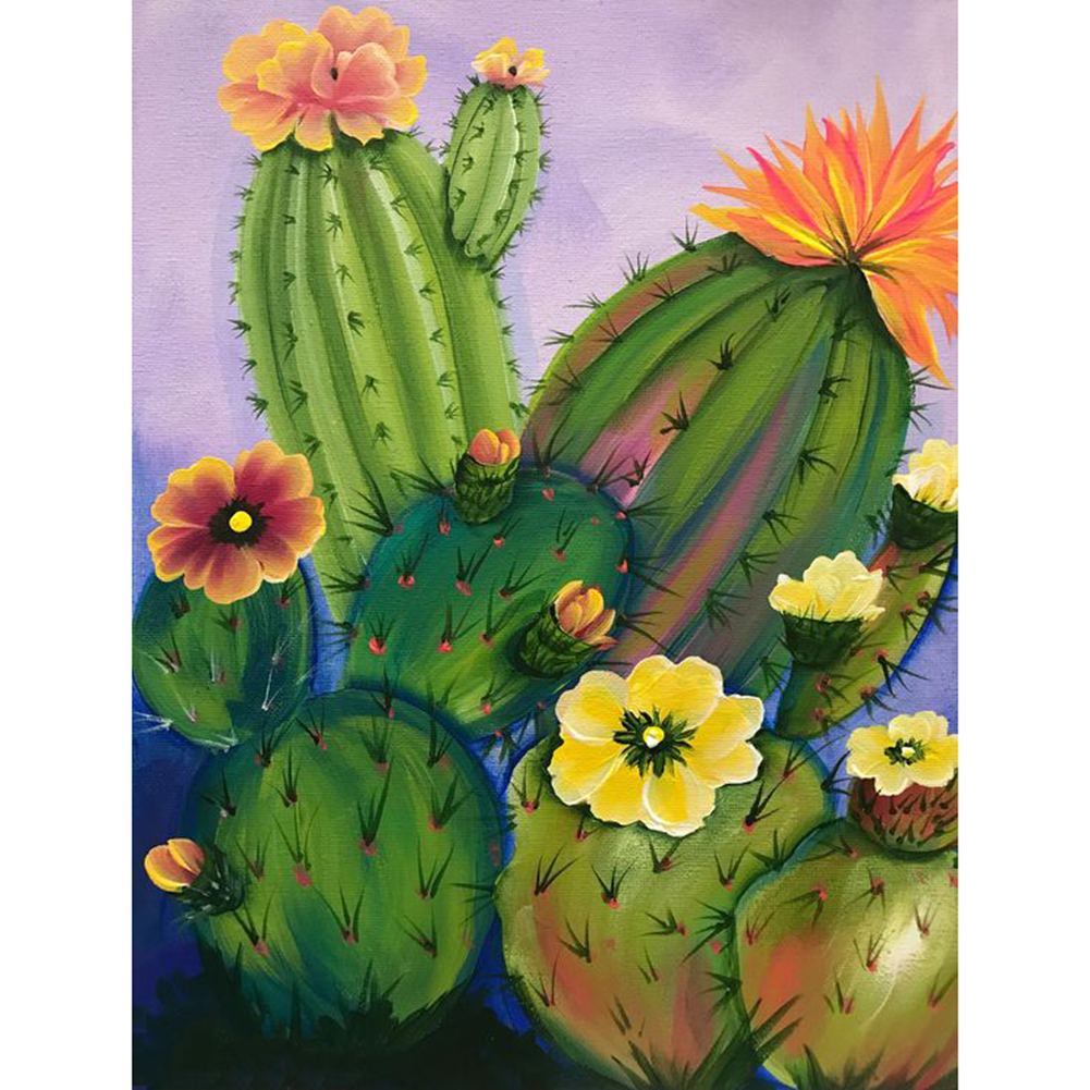

30*40CM - Cactus - Round Drill Diamond Painting, 501 Original