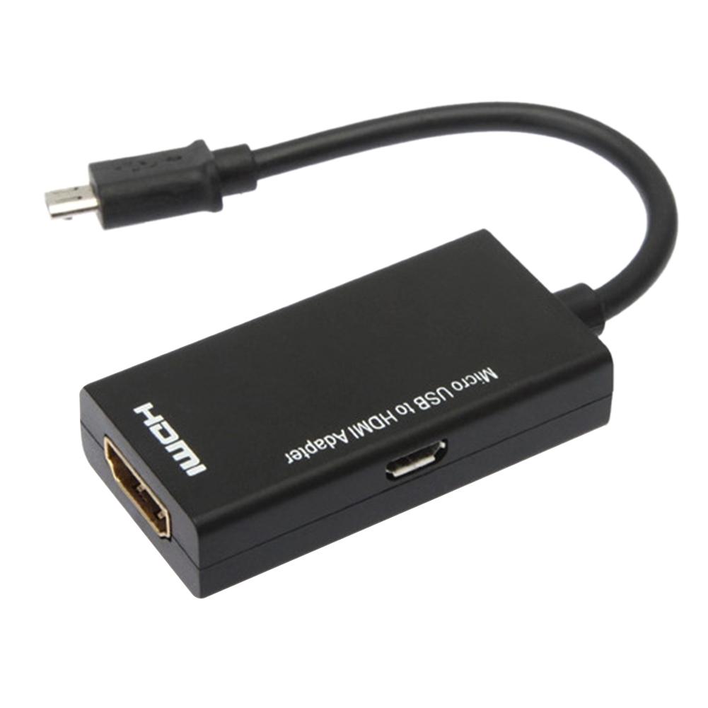 

Micro USB to HDMI-compatible 1080P A/V TV Adapter Short Cable Wire Converter for HDTV, 501 Original